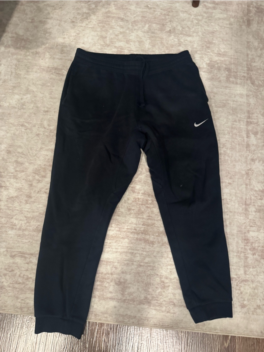 Nike Youth Black Athletic Leggings with White Swoosh